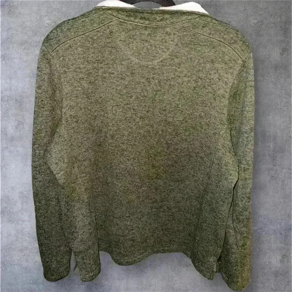 Woolrich women’s Pullover Quarter Button Jacket Top Sz Medium Green Sweater - Picture 11 of 11